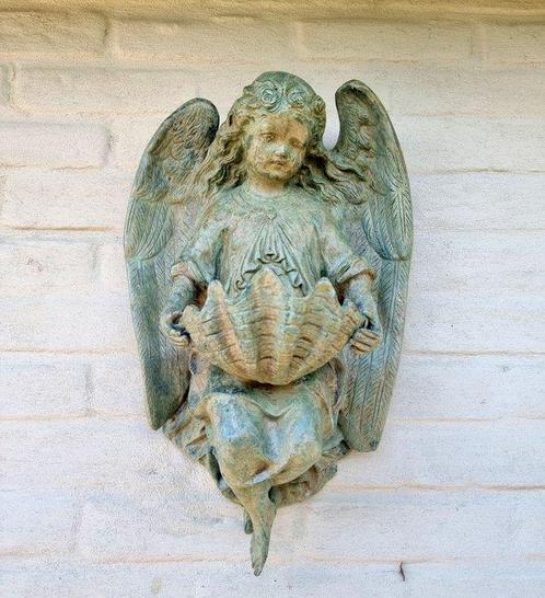 Sculpture, Holy water font - 42 cm - Bronze, Antiek en Kunst, Antiek | Boeken en Manuscripten