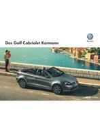 2014 VOLKSWAGEN GOLF CABRIOLET KARMANN BROCHURE DUITS, Nieuw