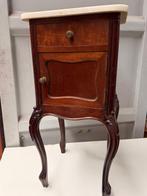 Bijzettafel - Marmer, Hout, Mahonie