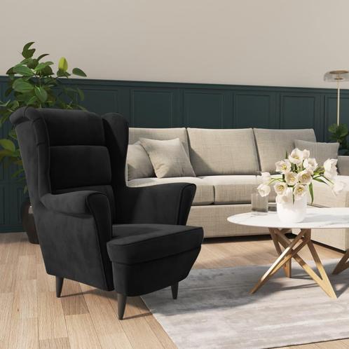 vidaXL Fauteuil fluweel zwart, Huis en Inrichting, Fauteuils, Nieuw, Verzenden