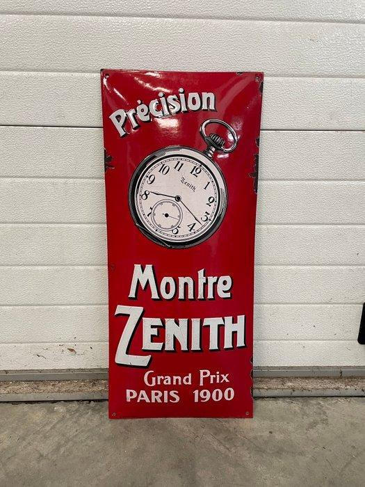 Oude emailleplaat voor het horlogemerk Zenith. - Reclamebord, Antiek en Kunst, Antiek | Wandborden en Tegels