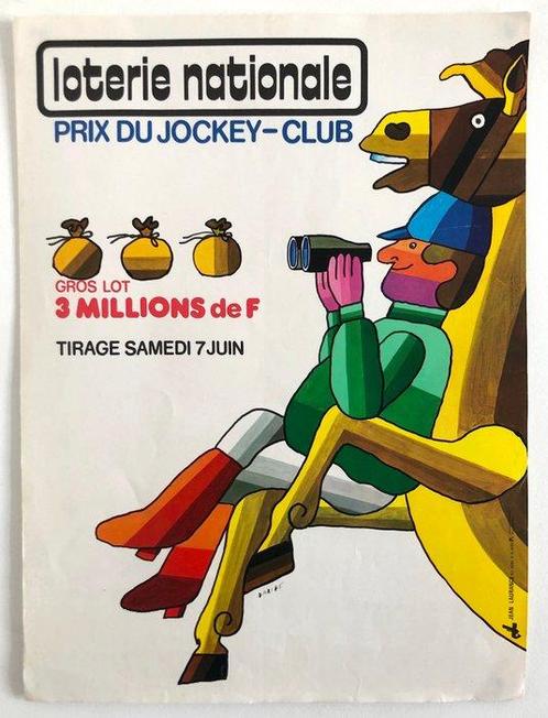Darigo - Darigo - loterie nationale - Prix du Jockey - Club, Antiek en Kunst, Kunst | Tekeningen en Fotografie