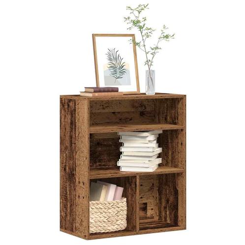 vidaXL Boekenkast 60x30x71,5 cm bewerkt hout oud houtkleurig, Huis en Inrichting, Kasten | Boekenkasten, Nieuw, Verzenden
