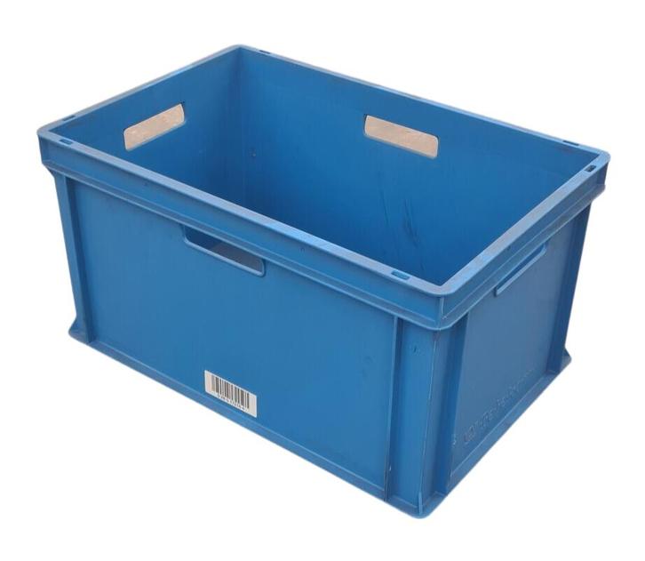 60x40x32 kunststof bak blauw PP open handgrepen korte en, Doe-het-zelf en Bouw, Kratten en Dozen, Ophalen of Verzenden