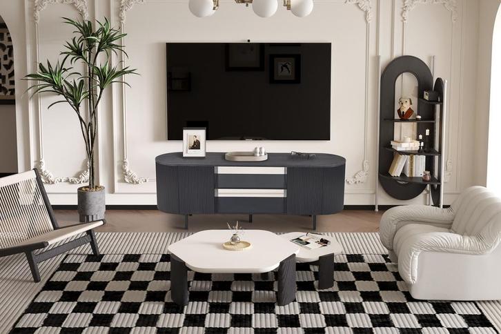 Lagos tv-dressoir , kleur donkerbruin (nieuw, outlet), Huis en Inrichting, Kasten |Televisiemeubels, Nieuw, Overige materialen
