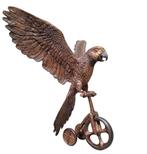 Beeld, Fietsende papegaai - Brons, Antiek en Kunst