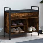 vidaXL Schoenenbankje 65,5x32x57,5cm bewerkt hout gerookt, Verzenden, Nieuw
