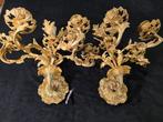 Wandlamp (2) - Verguld brons - Coppia appliques met 5