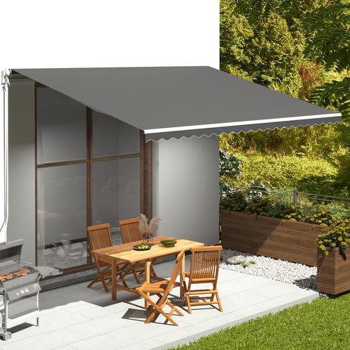 vidaXL Tissu de remplacement pour auvent Anthracite, Jardin & Terrasse, Parasols, Neuf, Envoi