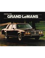 1982 PONTIAC GRAND LEMANS BROCHURE ENGELS (USA)