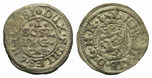 1 Sosling 1681 Schleswig Schleswig-holstein Gottorp: Chri..., Postzegels en Munten, Munten | Europa | Niet-Euromunten, België