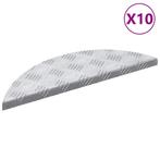 vidaXL Trap Tread Halvemaanvormig 10 pcs Zilver 60 x 18 cm, Doe-het-zelf en Bouw, Verzenden, Nieuw