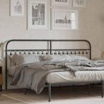vidaXL Hoofdbord 193 cm metaal zwart, Huis en Inrichting, Slaapkamer | Bedden, Verzenden, Nieuw