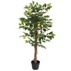 vidaXL Kunstcitroenboom met 3 stammen 120 cm polypropeen, Huis en Inrichting, Kamerplanten, Verzenden