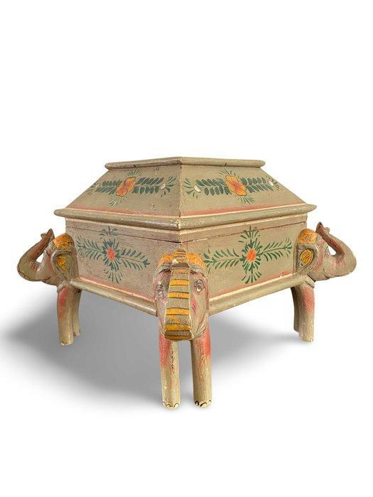 Doos - Hout - Volkskunst Rajasthan, Antiek en Kunst, Kunst | Niet-Westerse kunst