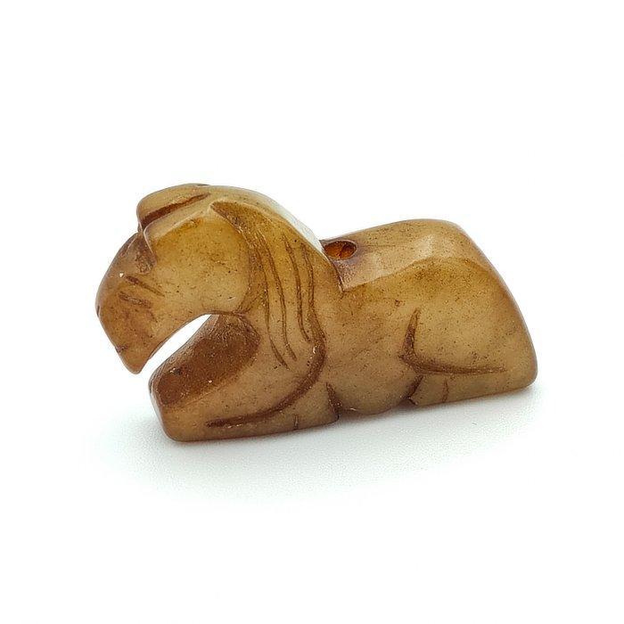 Oud-Chinees Brown Agate Liegend Paard Kraal Talisman - 44 mm, Antiek en Kunst, Antiek | Overige Antiek