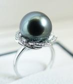 Bague Or blanc 18 carats - Rikitea Pearl - Bleu paon