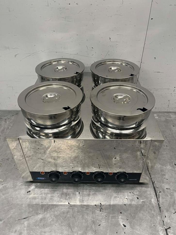 RVS Hotpot Hot Pot bain marie 4 x 5 liter 230V Horeca, Zakelijke goederen, Horeca | Keukenapparatuur, Ophalen of Verzenden