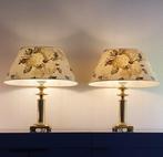 Tafellamp - Messing - Twee tafellampen met ronde kolommen