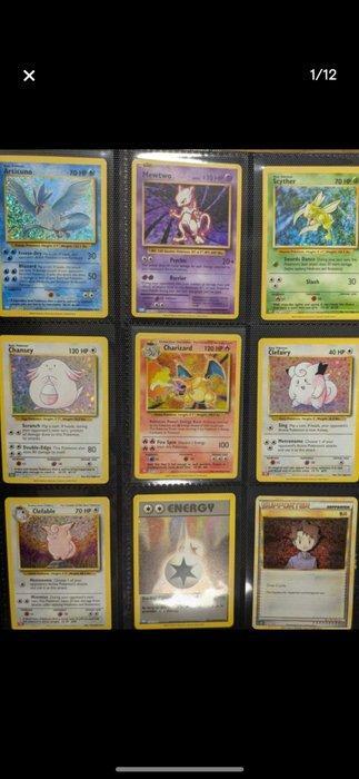 Pokémon - 163 Card - Dracaufeu, Léviator, Mewtwo, Pikachu