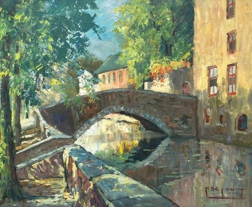 Nand De Pondt (1919-2003) - Stadsgezicht Brugge, Antiquités & Art, Art | Peinture | Classique