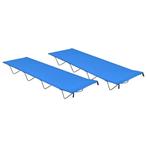 vidaXL Campingbedden 2 st 180x60x19 cm oxford stof en staal, Verzenden, Nieuw