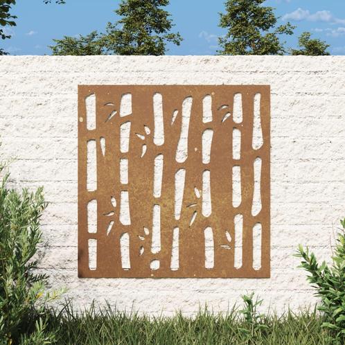 vidaXL Wanddecoratie tuin bamboe-ontwerp 55x55 cm, Verzamelen, Posters, Nieuw, Verzenden