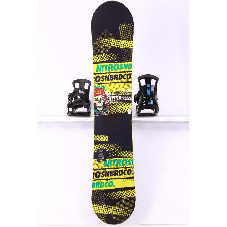 137 kinder snowboard NITRO RIPPER, Black/yellow, FLAT, Sport en Fitness, Snowboarden, Board, Gebruikt, Verzenden