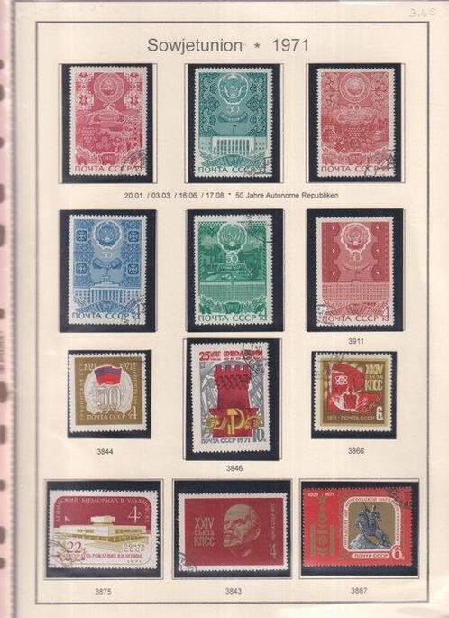 Sovjet-Unie 1971/1979 - Verzameling op zelfgemaakte bladen., Postzegels en Munten, Postzegels | Amerika