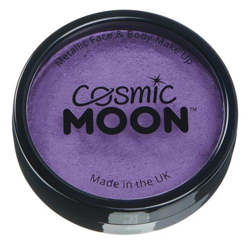 Cosmic Moon Metallic Pro Face Paint Cake Pots Purple 36g, Hobby en Vrije tijd, Feestartikelen, Nieuw, Verzenden