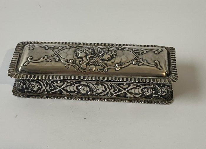Doos - .925 zilver - fresco van engeltjes, Antiek en Kunst, Antiek | Zilver en Goud