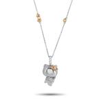 Halsketting - 18 karaat Roségoud, Witgoud, SANRIO Hello, Nieuw