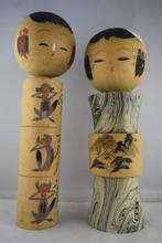 Hoge kwaliteit Kokeshi-poppen - Hout - Miyama Keiji - Japan, Antiek en Kunst