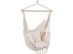 Veiling - Hangstoel Hangmat Beige, Tuin en Terras, Nieuw