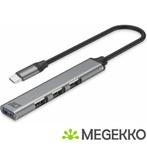 ACT USB-C hub. 3x USB-A 2.0 en 1x USB-A 3.0, Computers en Software, Verzenden, Nieuw