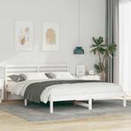 vidaXL Bedframe met hoofdeinde Wit 160 x 220 cm Massief, Huis en Inrichting, Slaapkamer | Bedden, Verzenden, Nieuw