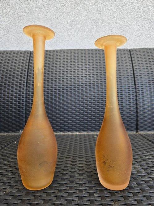 Cenedese - Vaas (2) - Set kristallen vazen - Kristal - Scavo, Antiek en Kunst, Antiek | Glaswerk en Kristal