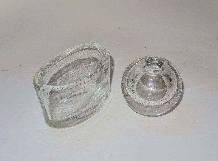 Glasfabriek Leerdam - A.D. Copier - Vaas (2) - spijkervaasje, Antiek en Kunst, Antiek | Glaswerk en Kristal