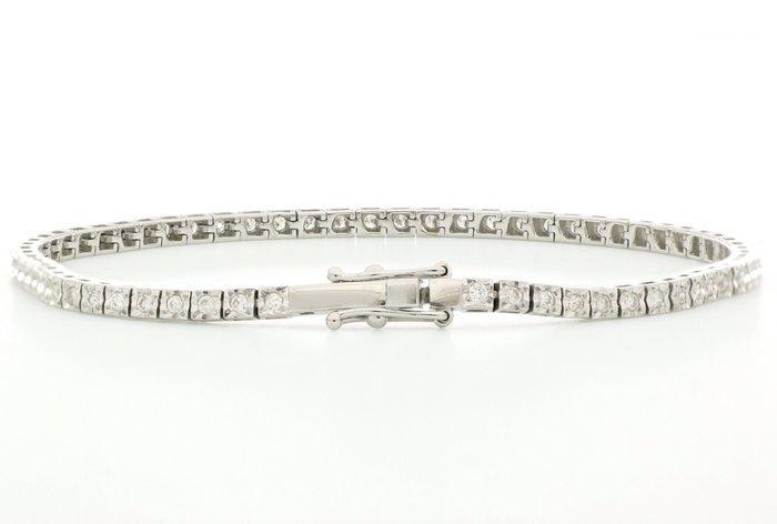 Zonder minimumprijs - Armband - 18 karaat Witgoud - 0.96ct., Handtassen en Accessoires, Armbanden