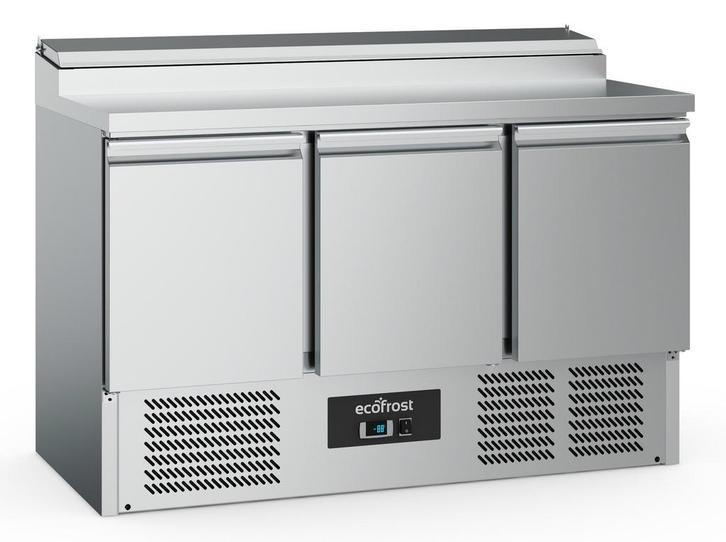 Saladette RVS 392L | 3 deurs | 8x 1/6 GN | Statisch |, Articles professionnels, Horeca | Équipement de cuisine, Envoi