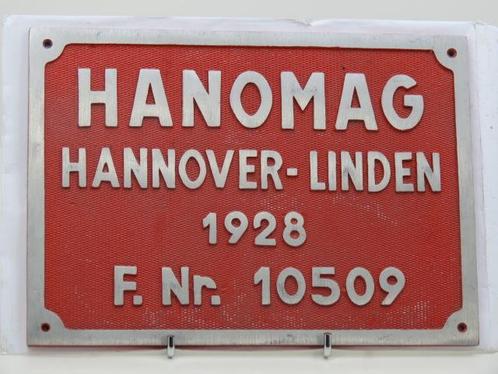 Lokschild Hanomag 1928 F.Nr. 10509 (Eisenbahnschild), Verzamelen, Spoorwegen en Tram, Overige typen, Gebruikt, Ophalen of Verzenden