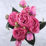Kunst Boeket - Zijden Rozen Roos Bloemen Luxe Boeketten, Huis en Inrichting, Verzenden, Nieuw