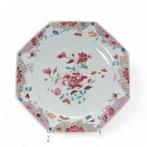 Een paar octagonale borden- bloemdecor - Bord (2) -