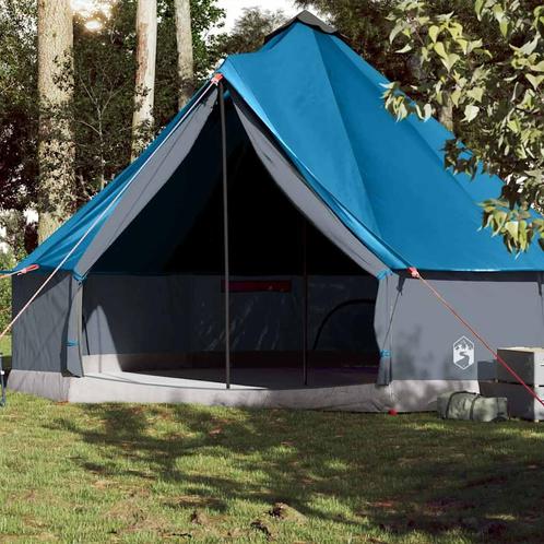 vidaXL Tipitent voor gezin 10-persoons waterdicht blauw, Caravans en Kamperen, Tenten, Nieuw, Verzenden