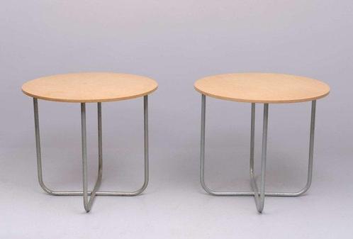 Tafel - Beuken - Twee bijzettafels, Antiek en Kunst, Kunst | Designobjecten
