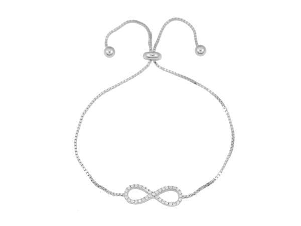 Veiling - Witte armband infinity symbool briljanten moissani, Bijoux, Sacs & Beauté, Bracelets
