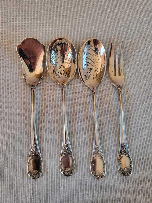 Christofle - Christofle - Couverts de service à légumes (4), Antiek en Kunst, Antiek | Zilver en Goud