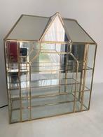 Vitrinekast - Glas, Verguld messing - met verlichting