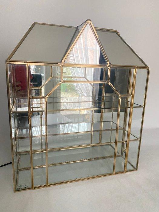 Vitrinekast - Glas, Verguld messing - met verlichting, Antiek en Kunst, Curiosa en Brocante