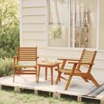 vidaXL 3-delige Bistroset massief acaciahout, Tuin en Terras, Verzenden, Nieuw